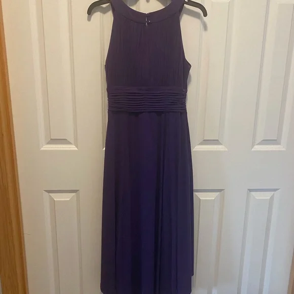 Purple sleeveless high-low dress by Sangria, size 10, built-in … - Picture 10 of 12
